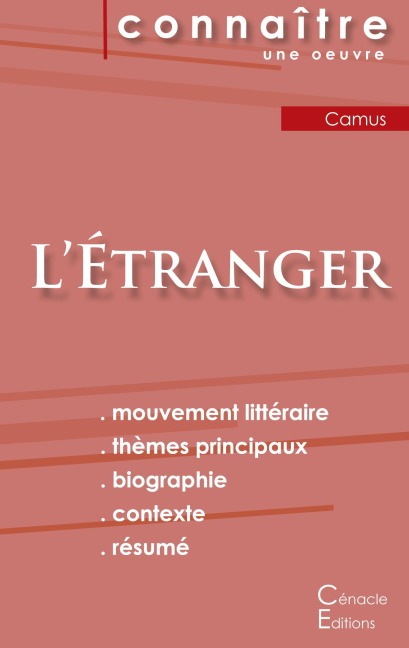 Fiche de lecture L'Étranger de Albert Camus (analyse littéraire de référence et résumé complet) - Albert Camus
