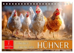 Cover-Bild zum Titel 'Hühner - gefiedert durchs Jahr (Tischkalender 2026 DIN A5 quer), CALVENDO Monatskalender' von 'Roder Roder'