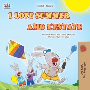 Cover-Bild zum Titel 'I Love Summer (English Italian Bilingual Children's Book)' von 'Shelley Admont, Danny Shmuilov, Kidkiddos Books'
