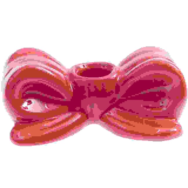 Porzellan Kerzenhalter Schleife, Rot - 