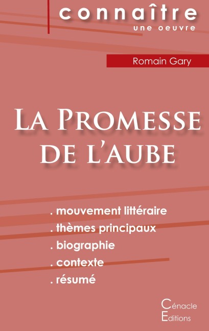 Fiche de lecture La Promesse de l'aube de Romain Gary (Analyse littéraire de référence et résumé complet) - Romain Gary