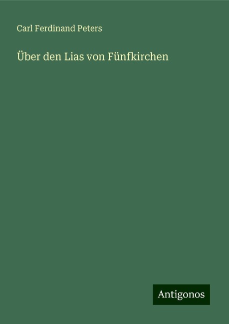 Über den Lias von Fünfkirchen - Carl Ferdinand Peters