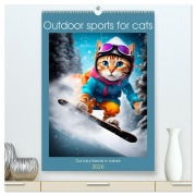 Outdoor sports for cats (High Quality Premium Wall Calendar 2026 DIN A2 portrait),CALVENDO 12 Month Wall Calendar - Melanie Viola