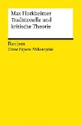 Cover-Bild zum Titel 'Traditionelle und kritische Theorie' von 'Max Horkheimer'
