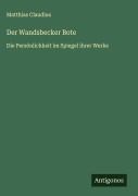 Cover-Bild zum Titel 'Der Wandsbecker Bote' von 'Matthias Claudius'