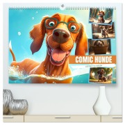 Comic Hunde (hochwertiger Premium Wandkalender 2026 DIN A2 quer), Kunstdruck in Hochglanz - Dirk Meutzner