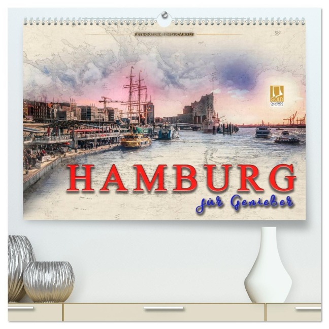 Hamburg für Genießer (hochwertiger Premium Wandkalender 2026 DIN A2 quer), Kunstdruck in Hochglanz - Peter Roder