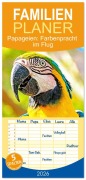 Cover-Bild zum Titel 'Familienplaner 2026 - Papageien: Farbenpracht im Flug mit 5 Spalten (Wandkalender, 21 x 45 cm) CALVENDO' von 'Calvendo Calvendo'