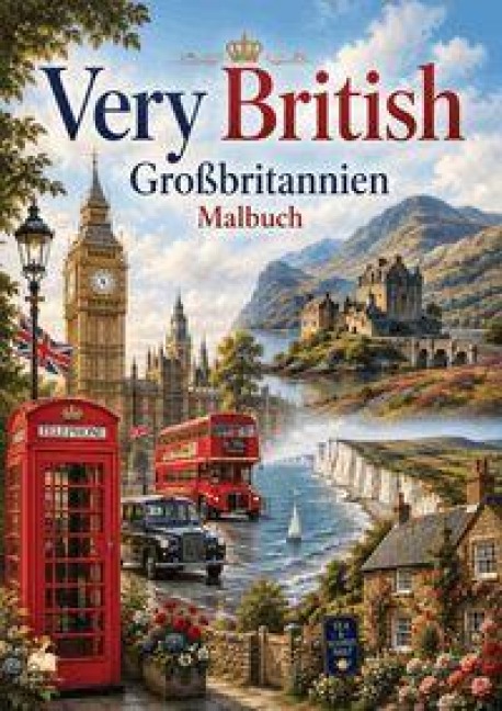 Very British - Großbritannien Malbuch für Erwachsene mit 70 schönen Ausmalmotiven - 