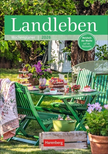 Landleben Wochenplaner 2026 - 53 Blatt mit Weisheit der Woche auf der Rückseite - 