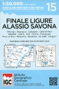IGC Italien 1 : 50 000 Wanderkarte 15 Albenga Alassio Savona - 