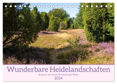 Wunderbare Heidelandschaften (Tischkalender 2024 DIN A5 quer), CALVENDO Monatskalender - Jessie Rettig