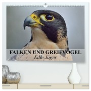 Cover-Bild zum Titel 'Falken und Greifvögel. Edle Jäger (hochwertiger Premium Wandkalender 2026 DIN A2 quer), Kunstdruck in Hochglanz' von 'Elisabeth Stanzer'