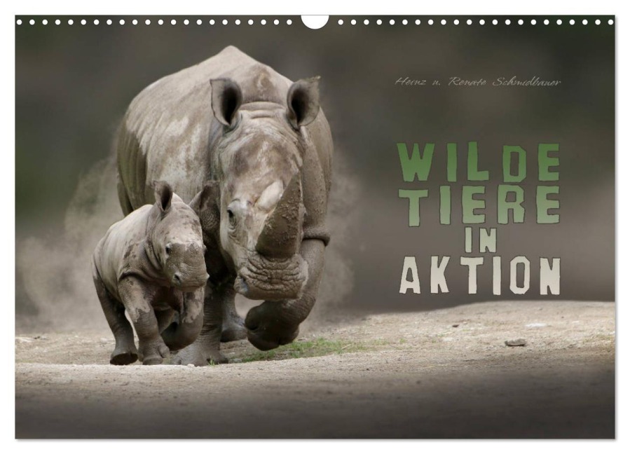 WILDE TIERE IN AKTION (Wandkalender 2026 DIN A3 quer), CALVENDO Monatskalender - Heinz Schmidbauer