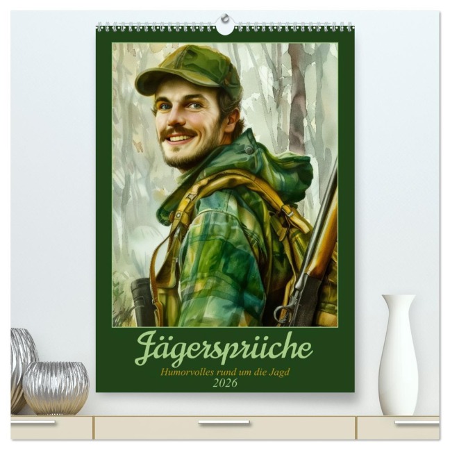 Jägersprüche (hochwertiger Premium Wandkalender 2026 DIN A2 hoch), Kunstdruck in Hochglanz - Sabine Löwer