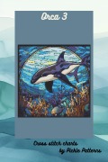 Cover-Bild zum Titel 'Orca 3 (Stained Glass Animals, #5)' von 'Pickle Patterns'