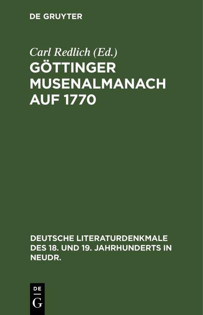 Göttinger Musenalmanach auf 1770 - 