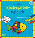 Das dicke Kindergarten-Malbuch: Mit farbigen Vorlagen und lustiger Fehlersuche - 