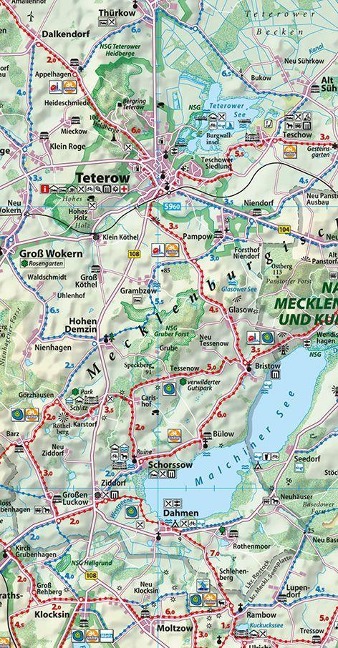 Reise- und Entdeckerkarte Mecklenburgische Schweiz und Peenetal 1 : 100 000 - 