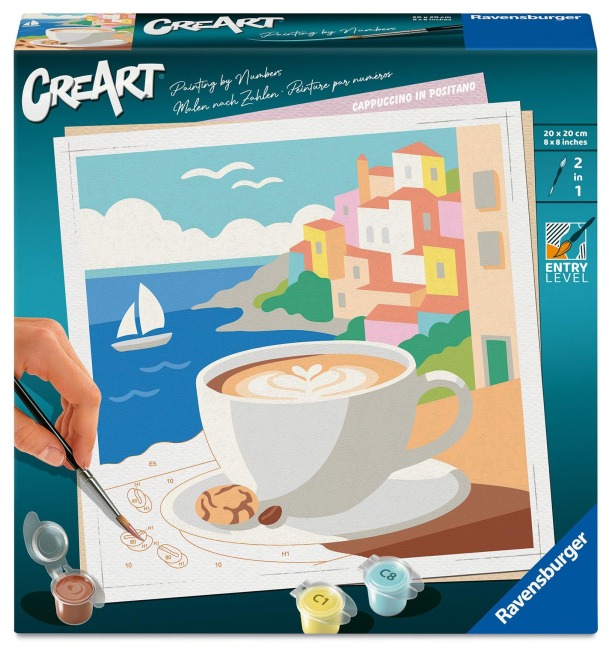 CreArt, Malen nach Zahlen Adults Trend - Cappuccino in Positano - 