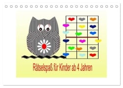 Rätselspaß für Kinder ab 4 Jahren (Tischkalender 2025 DIN A5 quer), CALVENDO Monatskalender - Youlia Youlia