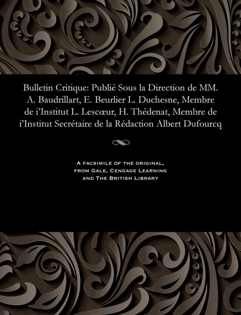 Bulletin Critique - M E Beurlier