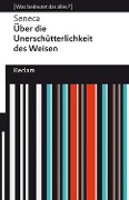 Cover-Bild zum Titel 'Über die Unerschütterlichkeit des Weisen' von 'Seneca'