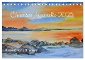 Chiemsee Aquarelle (Tischkalender 2025 DIN A5 quer), CALVENDO Monatskalender - Roswita Ilona Baumann