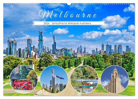 Melbourne - Sympathische Metropole Australiens (Wandkalender 2024 DIN A2 quer), CALVENDO Monatskalender - Dieter Meyer