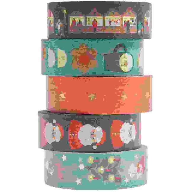 Tape Set Weihnachtsmarkt, Classic FSC MIX, 5 Stk. - 