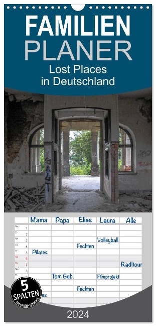 Familienplaner 2024 - Lost Places in Deutschland mit 5 Spalten (Wandkalender, 21 x 45 cm) CALVENDO - Michael Schultes