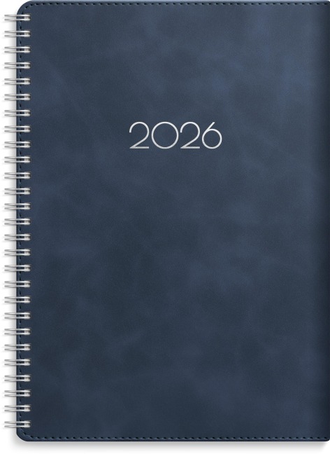 Burde Kalender 2026 Senator A5 Twist blau - 