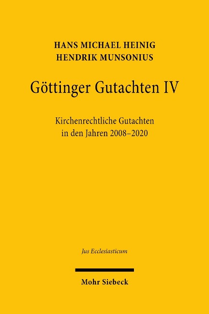 Göttinger Gutachten IV - Hans Michael Heinig, Hendrik Munsonius