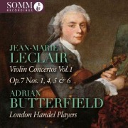 Cover-Bild zum Titel 'Leclair: Violinkonzerte Vol. 1 (op. 7 Nr. 1,4,5 &' von 'Adrian/London Handel Players Butterfield'