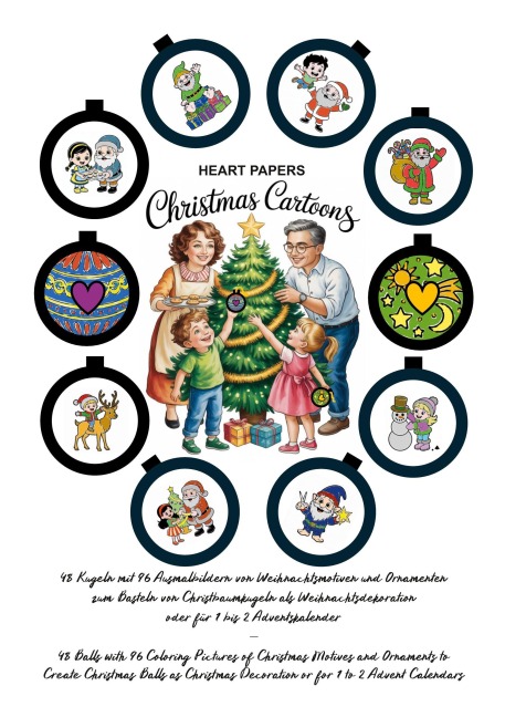 Christmas Cartoons - Heart Papers