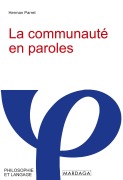 Cover-Bild zum Titel 'La communauté en paroles' von 'Herman Parret'