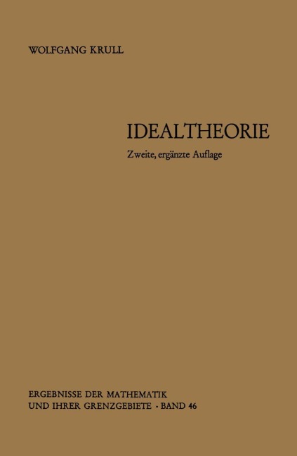 Idealtheorie - Wolfgang Krull