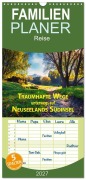 Cover-Bild zum Titel 'Familienplaner 2027 - Traumhafte Wege - Unterwegs auf Neuseelands Südinsel mit 5 Spalten (Wandkalender, 21 x 45 cm) CALVENDO' von 'Gundis Bort'