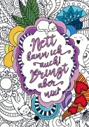Cover-Bild zum Titel 'Nett kann ich auch! Bringt aber nix! - Das freche Malbuch für Erwachsene' von 'Inspirations Lounge'