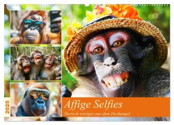 Affige Selfies. Tierisch witziges aus dem Dschungel (Wandkalender 2025 DIN A2 quer), CALVENDO Monatskalender - Rose Hurley