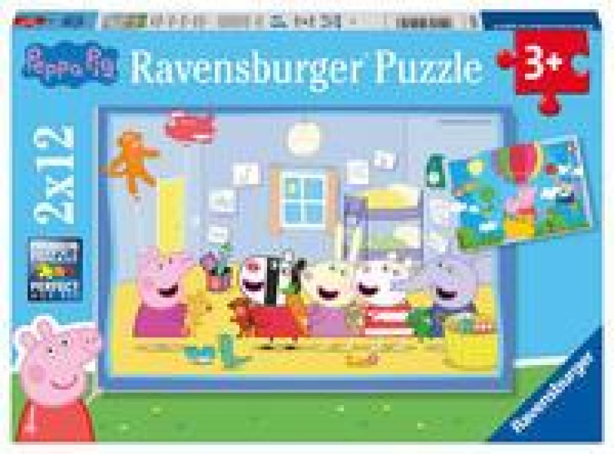 Ravensburger Kinderpuzzle 05574 - Peppas Abenteuer - 2x12 Teile Peppa Pig Puzzle für Kinder ab 3 Jahren - 