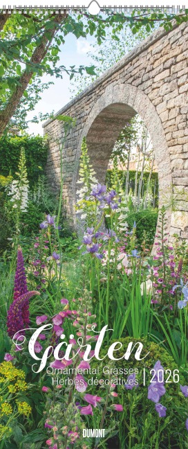 Gärten 2026 - DUMONT Wandkalender - Garten-Kalender - Hochformat 30 x 70 cm - 