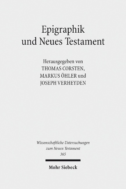 Epigraphik und Neues Testament - 