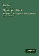 Cover-Bild zum Titel 'Discours sur le budget' von 'John Rose'