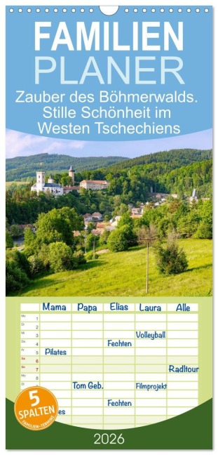 Familienplaner 2026 - Zauber des Böhmerwalds. Stille Schönheit im Westen Tschechiens mit 5 Spalten (Wandkalender, 21 x 45 cm) CALVENDO - Hanna Wagner