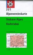 Cover-Bild zum Titel 'DAV Alpenvereinskarte 31/1 Stubaier Alpen Hochstubai 1 : 25 000 Wegmarkierungen' von ''