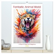 Fantastic Animal World: A Play of Colors and Elegance (High Quality Premium Wall Calendar 2026 DIN A2 portrait),CALVENDO 12 Month Wall Calendar - Sebastian Luedke