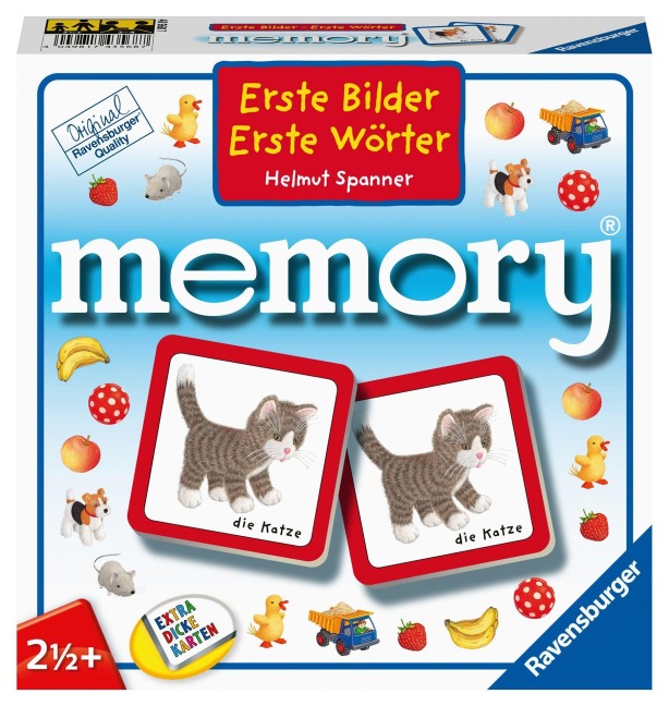 Ravensburger Kinderspiele, 88688 Erste Bilder - Erste Wörter memory®, mit Motiven aus dem Kinderbuch Bestseller von Helmut Spannner, Spielzeug ab 2 Jahren - Helmut Spanner