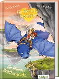 Cover-Bild zum Titel 'Ein Herz für Monster - Die fliegende Drachengrotte' von 'Simak Büchel'