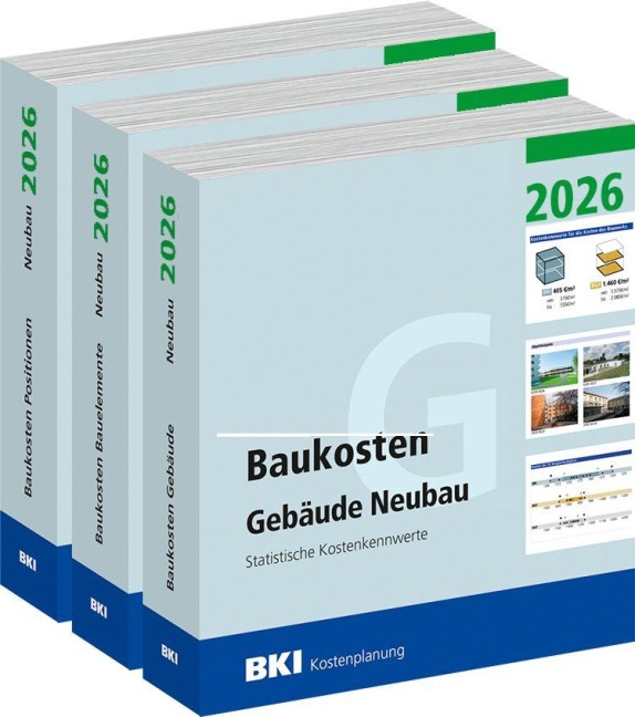 BKI Baukosten Gebäude + Positionen + Bauelemente Neubau 2026 - Kombi Teil 1-3 - BKI Baukosteninformationszentrum Deutscher Architektenkammern